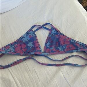 Jolyn Clothing Blue and Pink Bikini Top